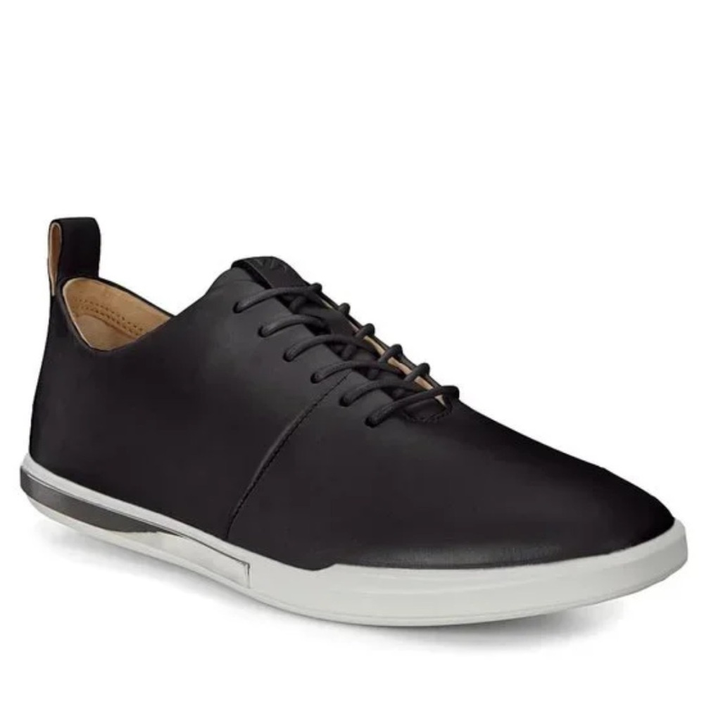 ECCO Simpil II Womens Lace Up Oxford Sneaker Black Size 7 Office Minimalist Norm